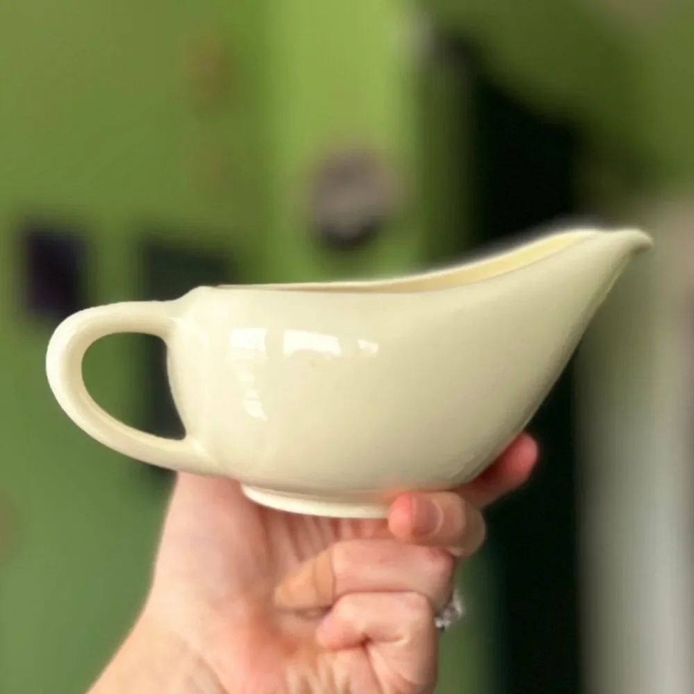 VTG Wheat Homestead Cottagecore Gravy Sauce Boat Porcelain Dainty Serveware